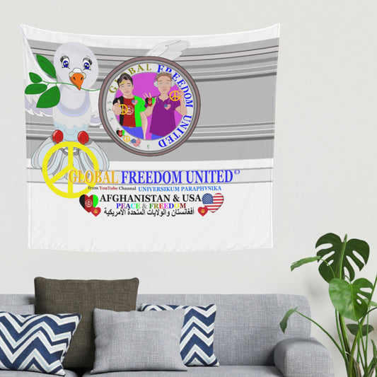 Tapestry GLOBAL FREEDOM UNITED© Men AFGHANISTAN & USA  Grey