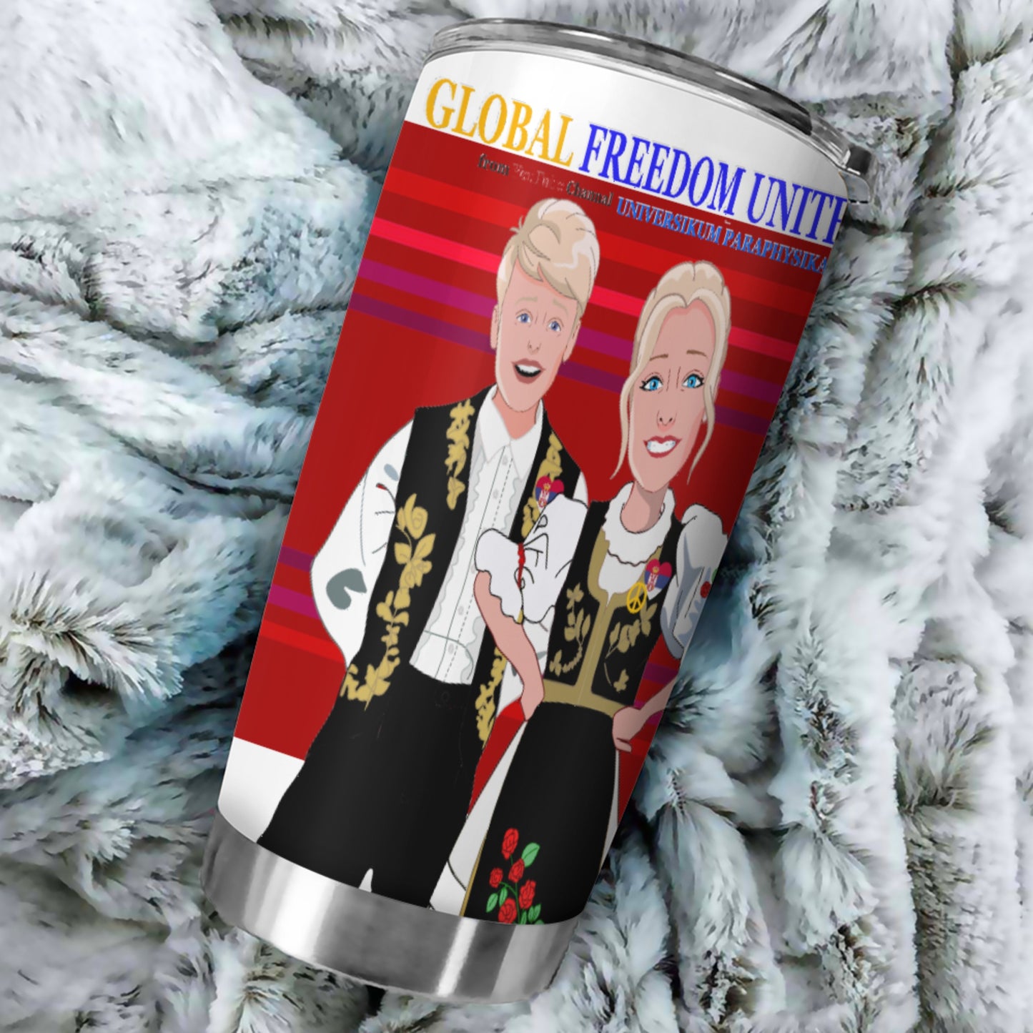 Tumbler Global Freedom United Couple Edition Serbia Black Red