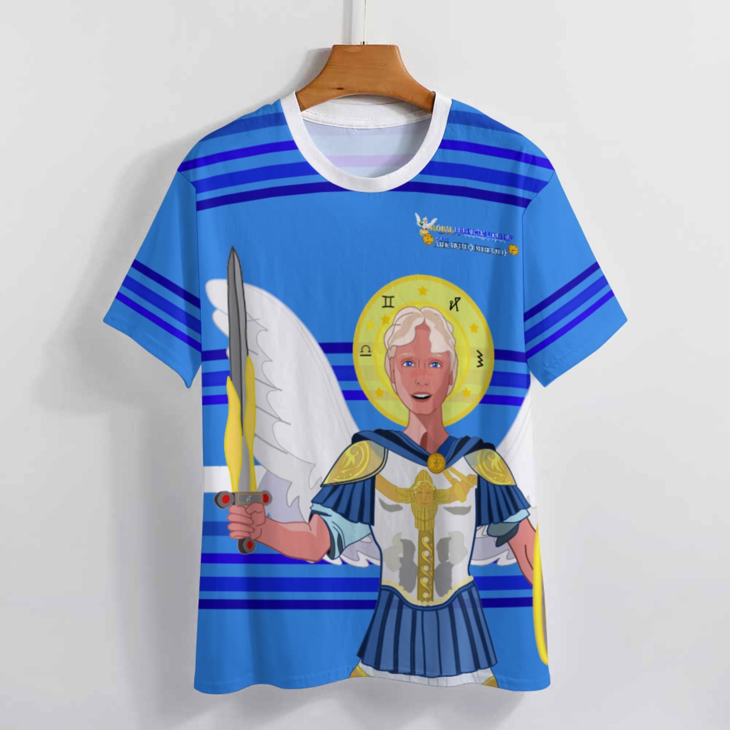 Women´s T-shirt Global Freedom United Archangel Michael Croatia V1 Deep Blue