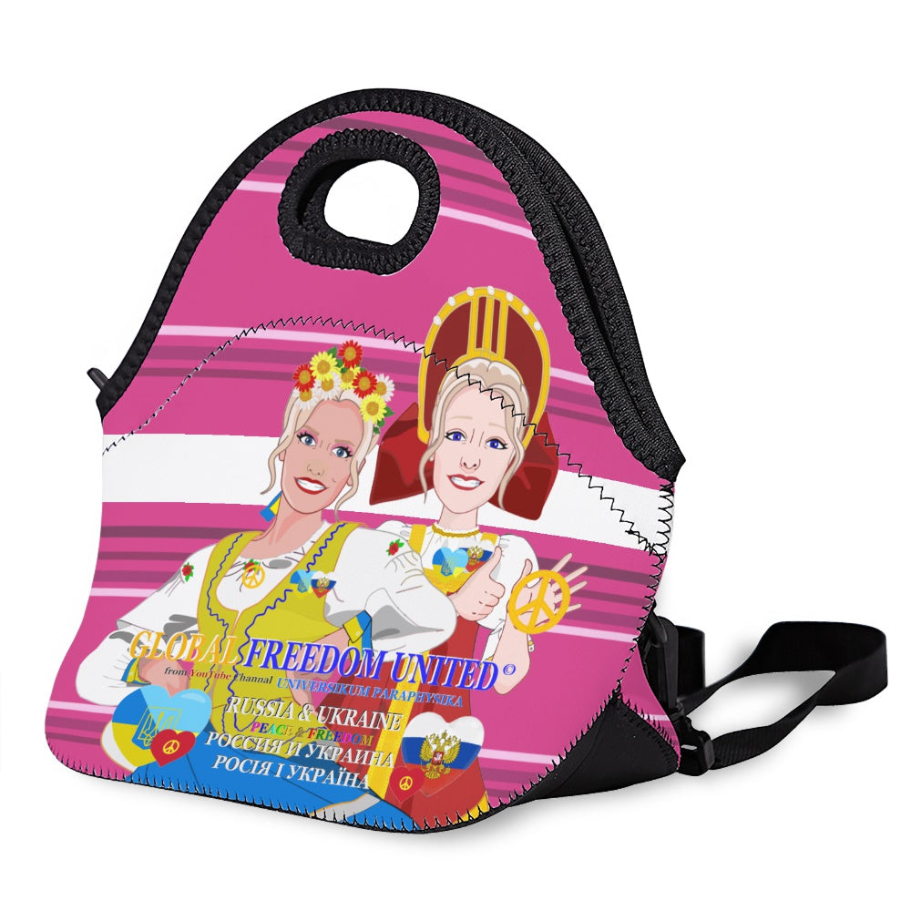 Meal Bag With Strap GLOBAL FREEDOM UNITED© Women Ukrain & Russia Pink