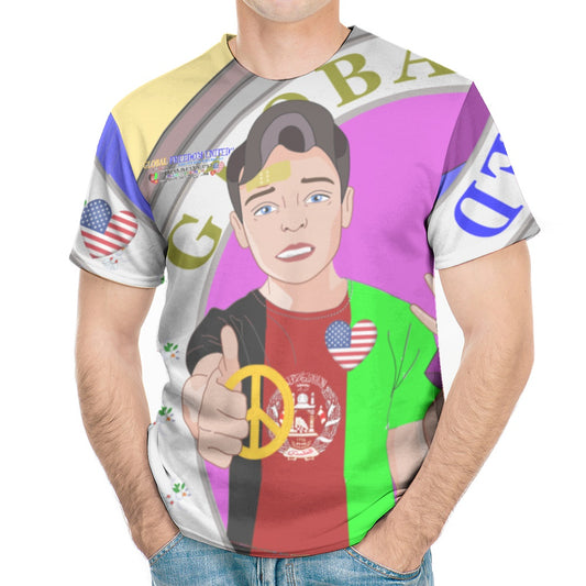Men´s T-Shirt GLOBAL FREEDOM UNITED© AFGHANISTAN & USA Yellow