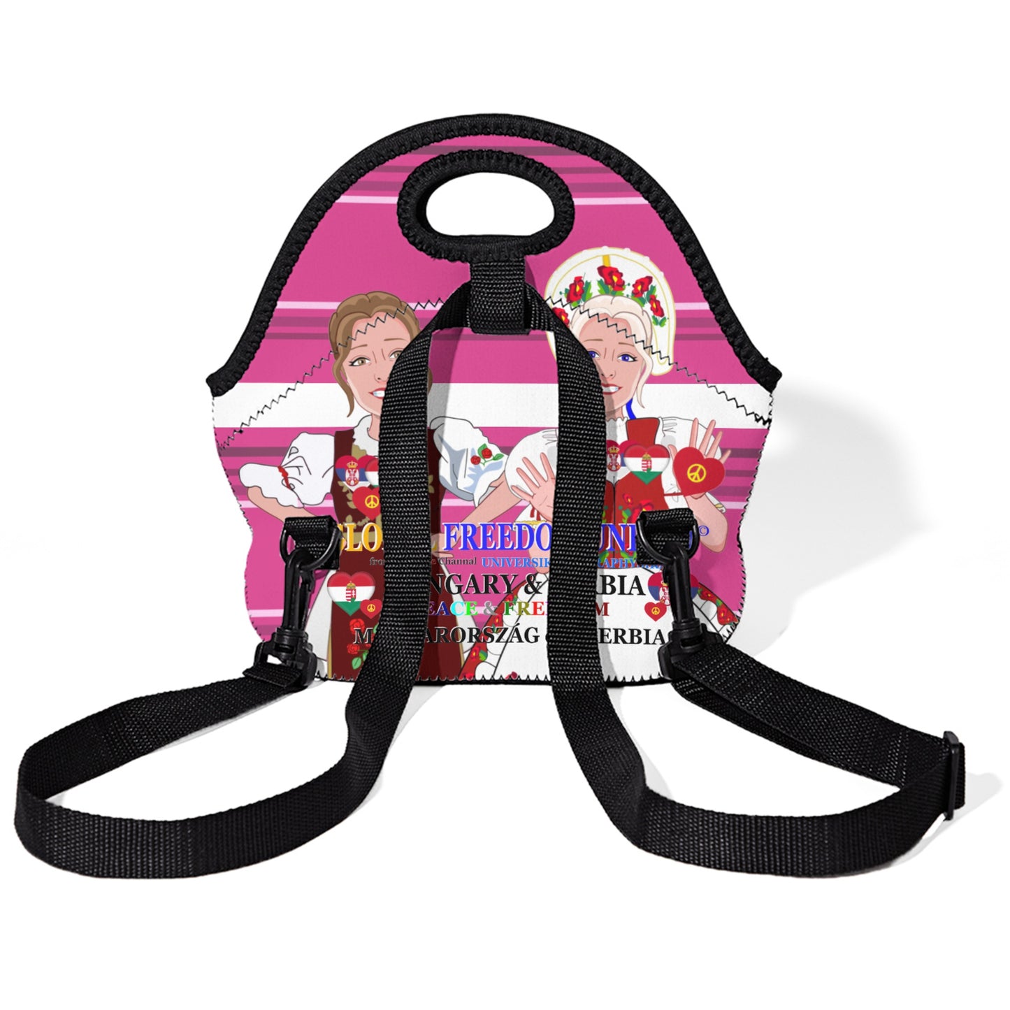 Meal Bag With Straw GLOBAL FREEDOM UNITED© Women Hungary & Serbia Pink 1