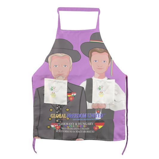 Apron GLOBAL FREEDOM UNITED© Men Germany & Hungary Lilac