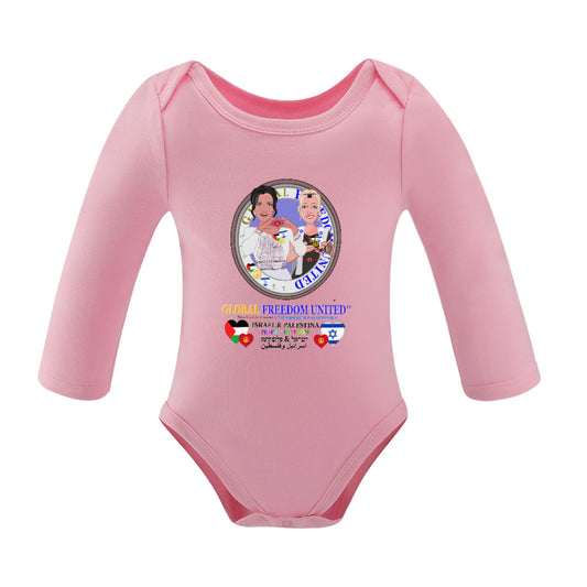 Baby Long-sleeve Bodysuit Global Freedom United Girl Israel & Palestina