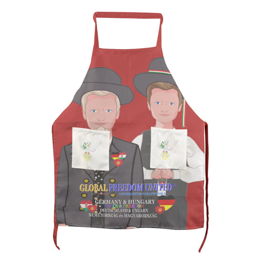 Apron GLOBAL FREEDOM UNITED© Men Germany & Hungary Red