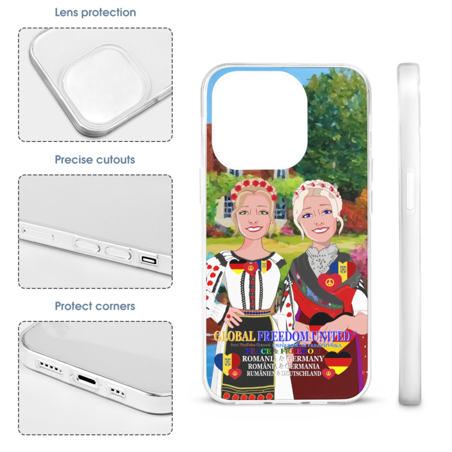 Mobile Phone Case GLOBAL FREEDOM UNITED© Women Romania & Germany
