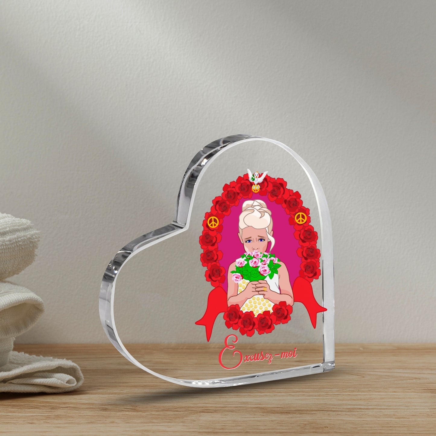 Acryl Haert GLOBAL FREEDOM UNITED© Une fille dit désoié Excusez-moi