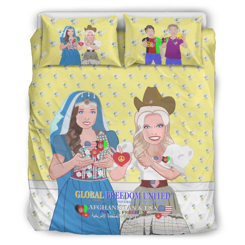 Bed Line GLOBAL FREEDOM UNITED© Women AFGHANISTAN & USA Yellow