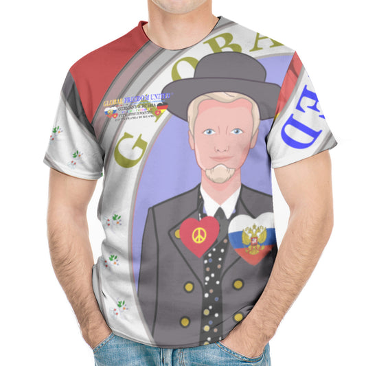 Men´s T-shirt GLOBAL FREEDOM UNITED© Men Russia & Germany V2 Red