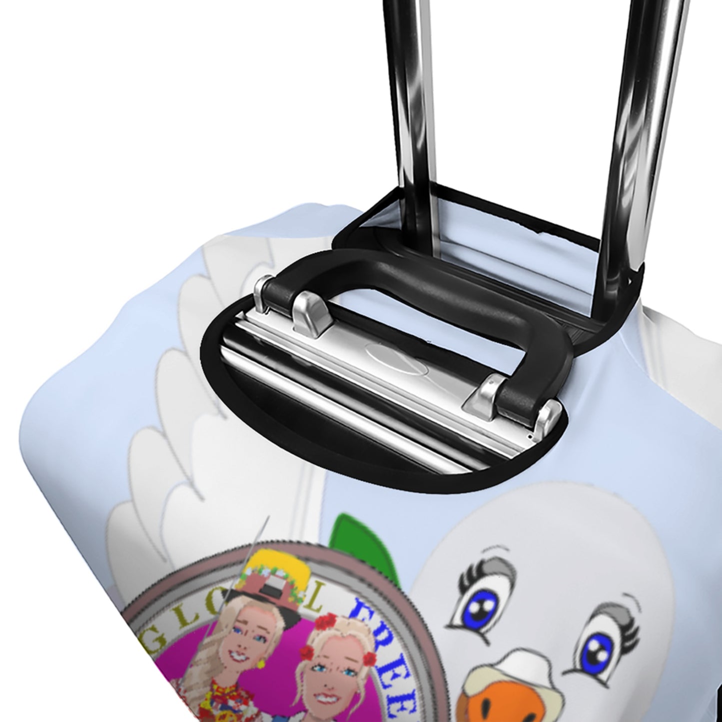 Lugguage Cover Global Freedom United Women Croatia & Serbia Old Peace Light Blue