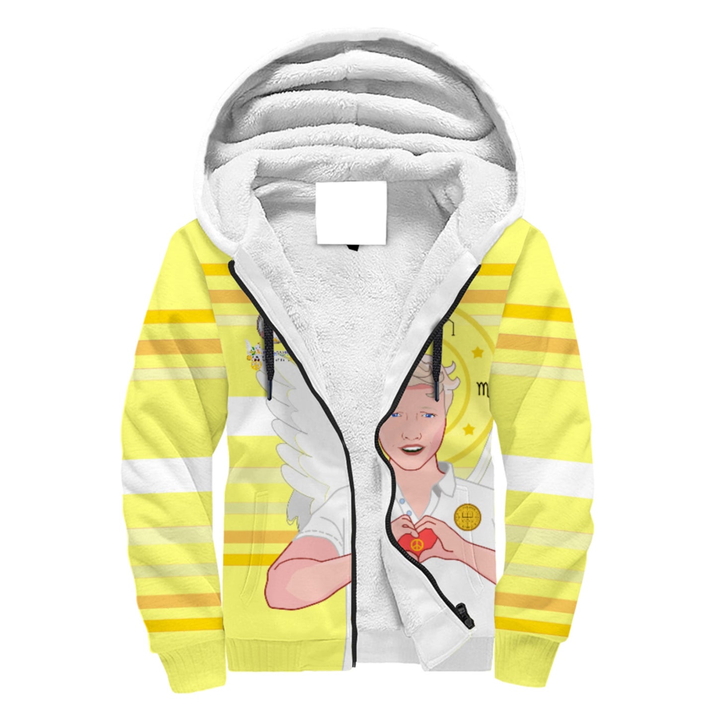 Plush Hoodie Global Freedom United Archangel Raphael German Yellow