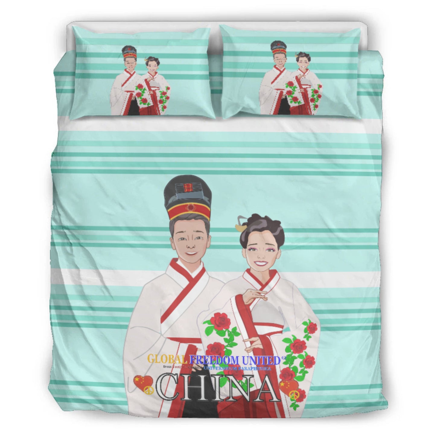 Bed Line GLOBAL FREEDOM UNITED© Couple China Light Green