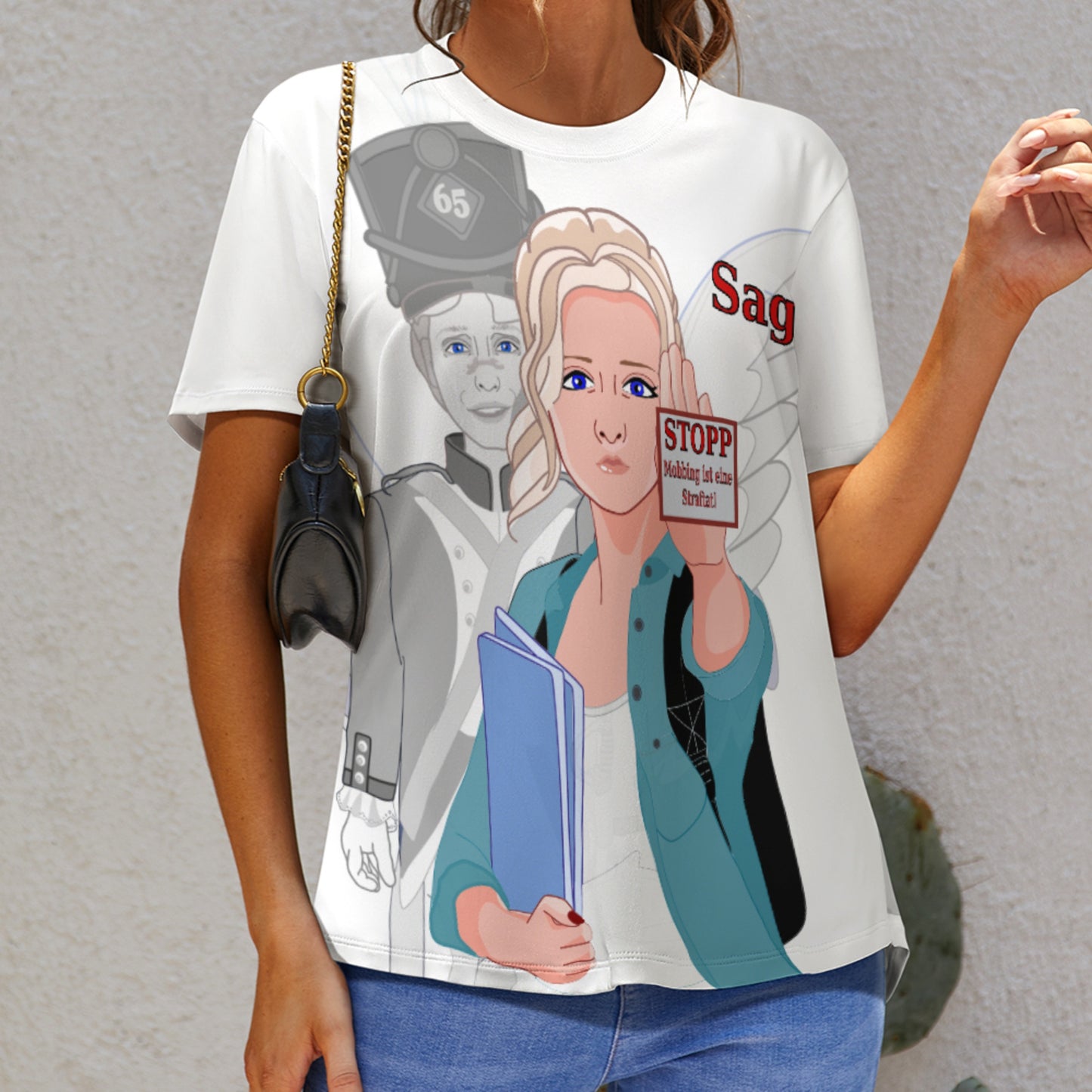 Women´s T-shirt Global Freedom United Anti Mobbing Deutsch V2