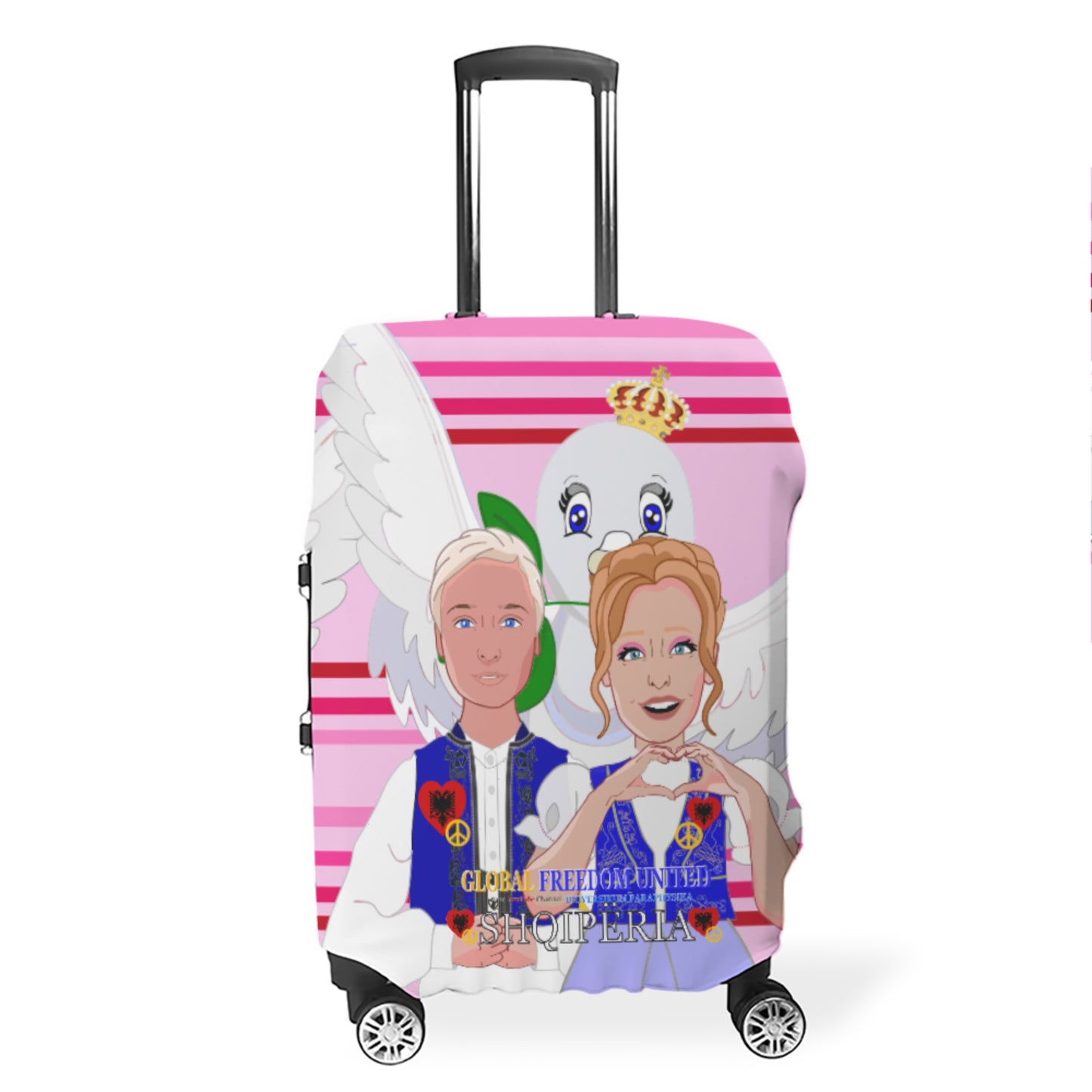 Lugguage GLOBAL FREEDOM UNITED© Couple Albania Pink 2