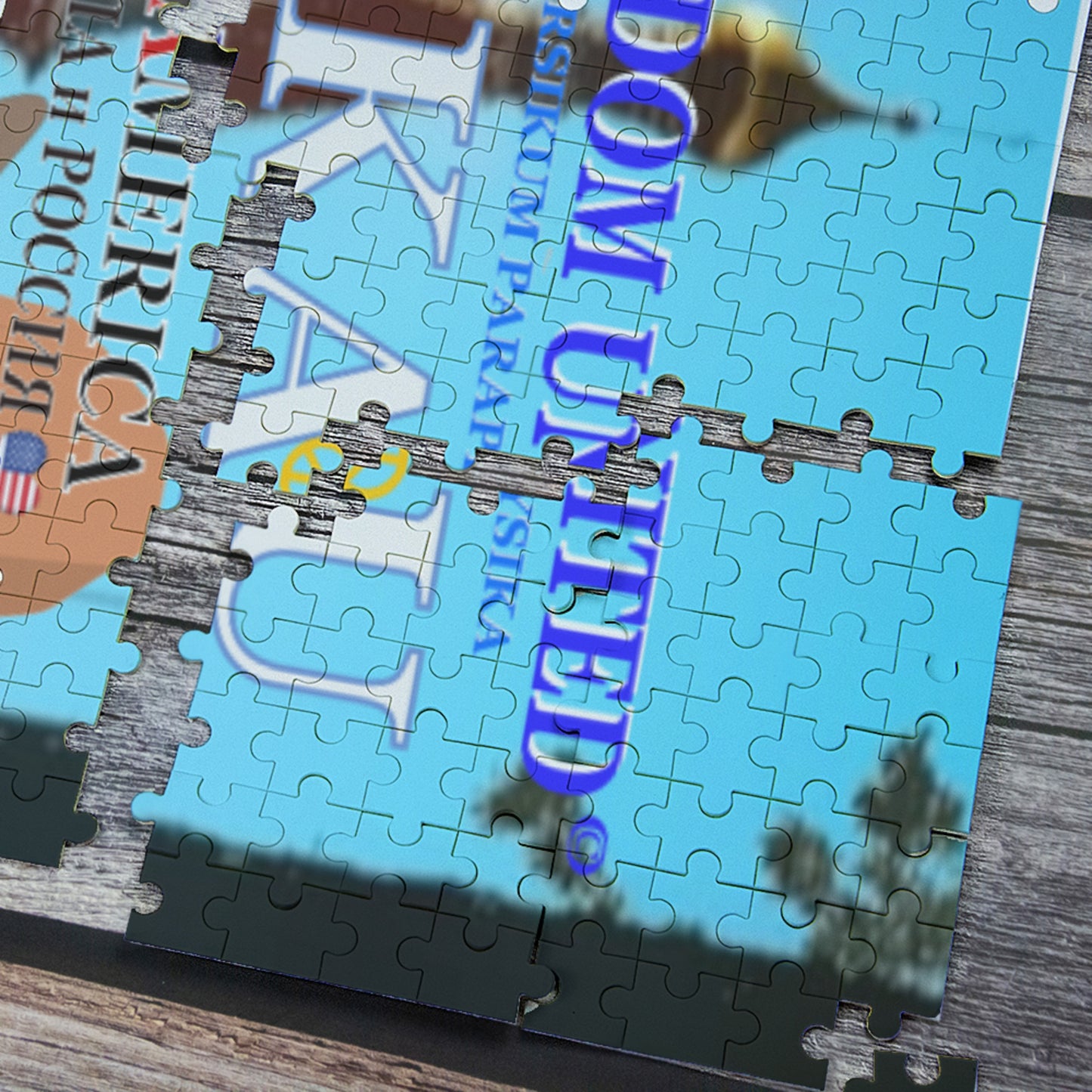 Paper Puzzle Global Freedom United USA & Russia