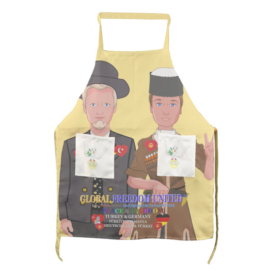 Apron GLOBAL FREEDOM UNITED© Men Germany & Turkey Yellow