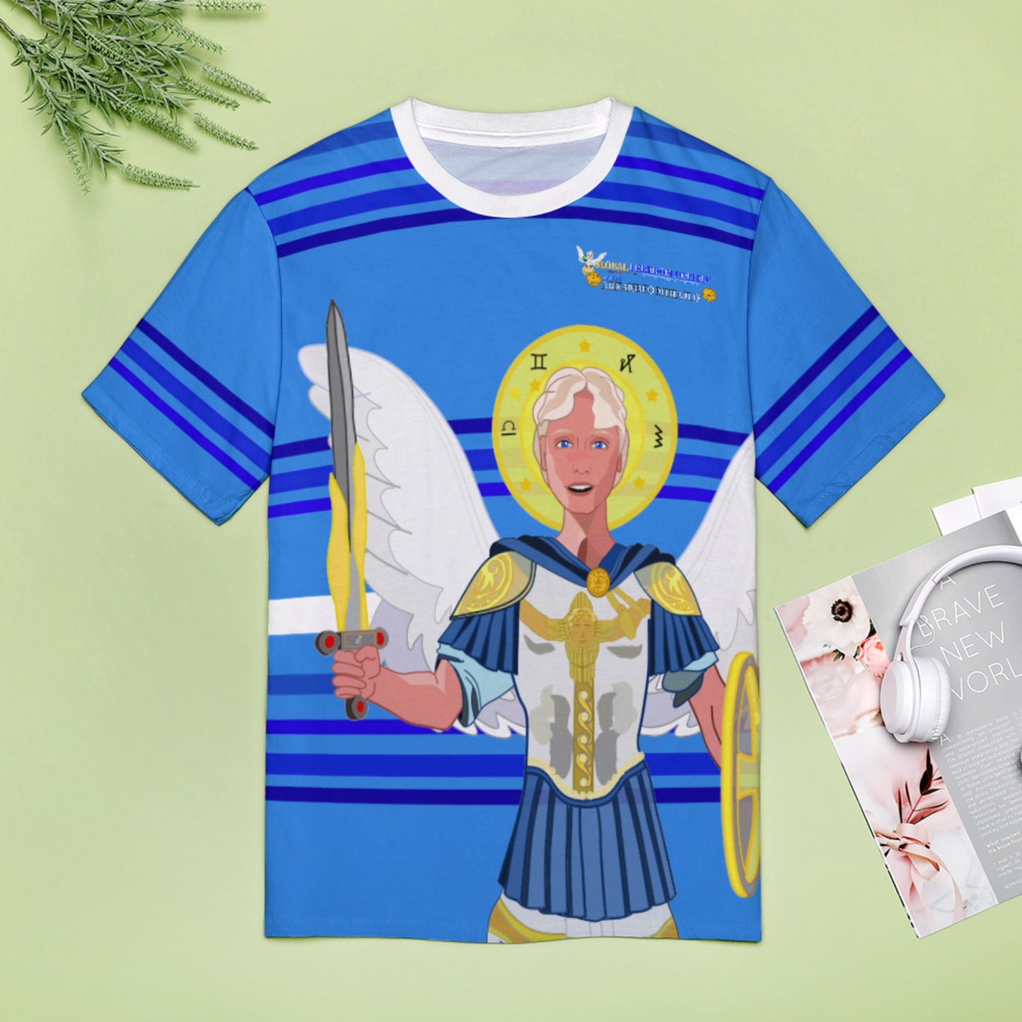 Women´s T-shirt Global Freedom United Archangel Michael Croatia V1 Deep Blue