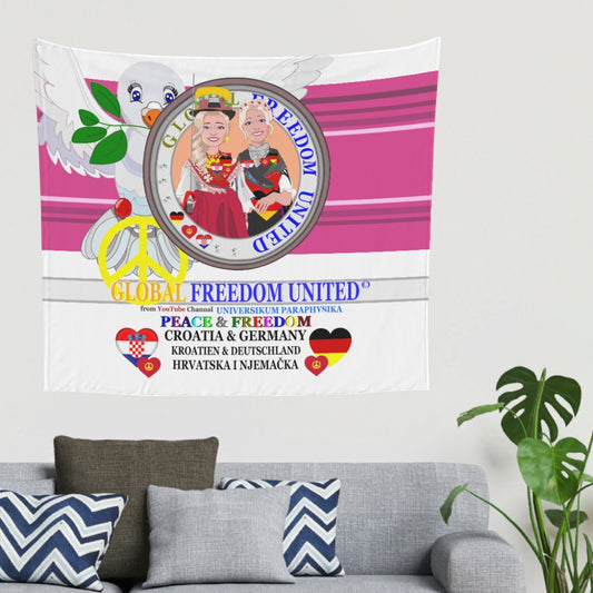 Tapestry GLOBAL FREEDOM UNITED© Women Croatia & Germany Pink