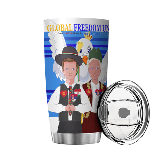 Tumbler GLOBAL FREEDOM UNITED© Men Hungary & Serbia Deep Blue