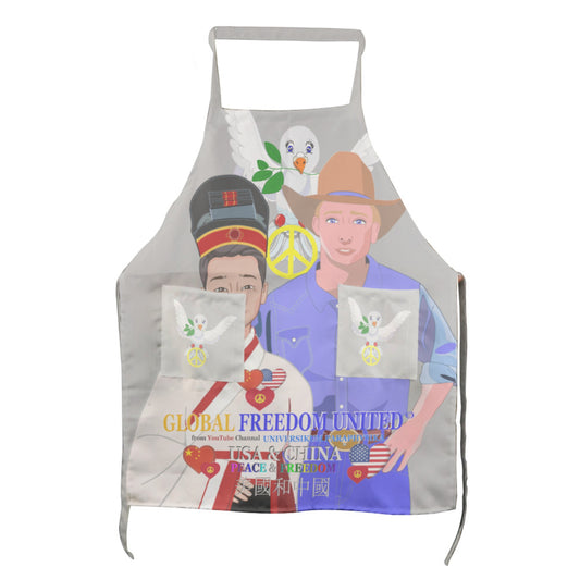 Apron GLOBAL FREEDOM UNITED© Men China & USA Grey