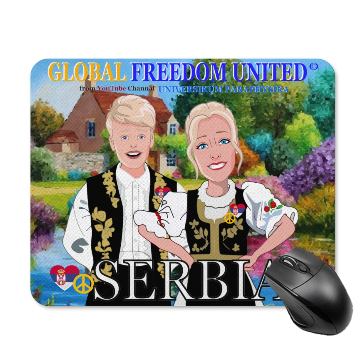 Mouse Pad Global Freedom United Couple Edition Serbia Black One