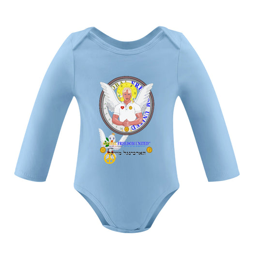 Baby Long-sleeve Bodysuit Global Freedom United Boy Archangel Michael Hebrew  1