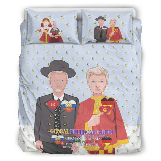 Bed Line GLOBAL FREEDOM UNITED© Men Russia & Germany Light Blue