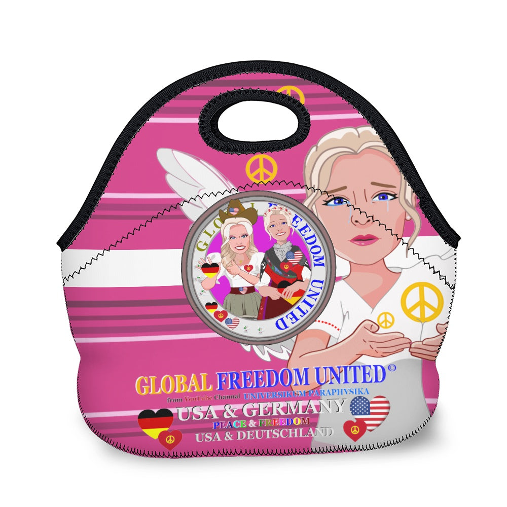 Meal Bag Global Freedom United Women Usa & Germany Old Peace Pink 2