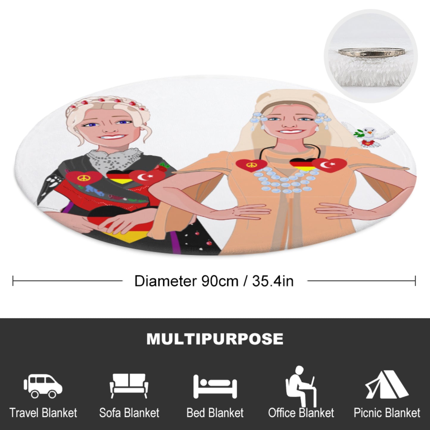 Blankets For Kits Global Freedom United Girls Turkey & Germany Old Peace