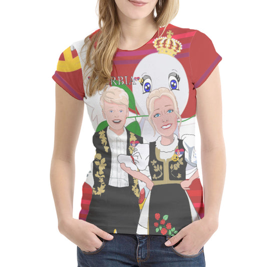 Women´s T-shirt Global Freedom United Couple Edition Black Red