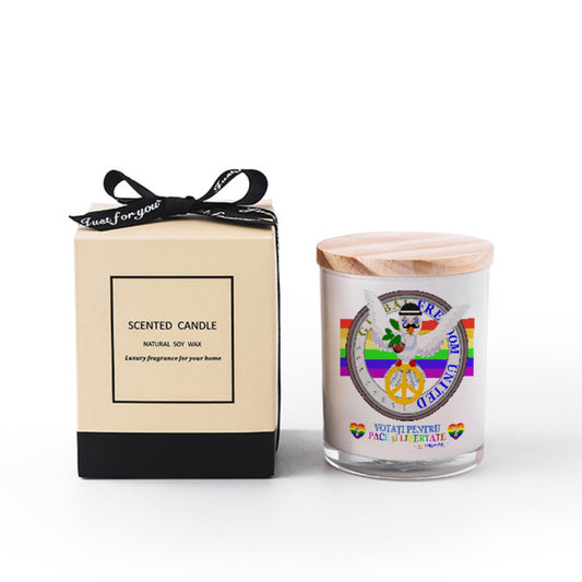 Scented Soy Candle Global Freedom United Dove Of Peace  Romania