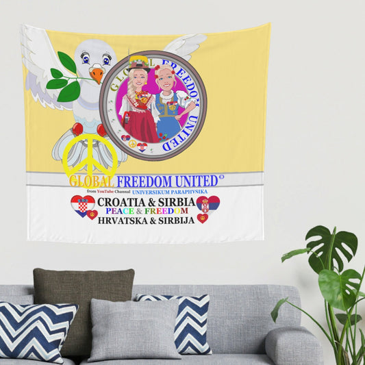 Tapestry Global Freedom United Women Croatia & Serbia Old Peace Yellow