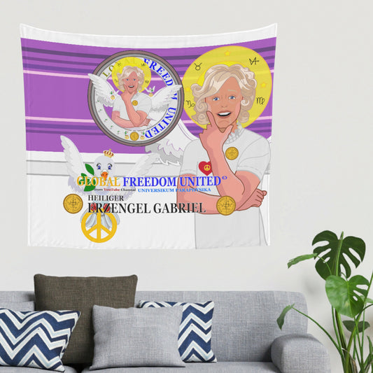 Tapestry GLOBAL FREEDOM UNITED© Archangel Gabriel German Lilac