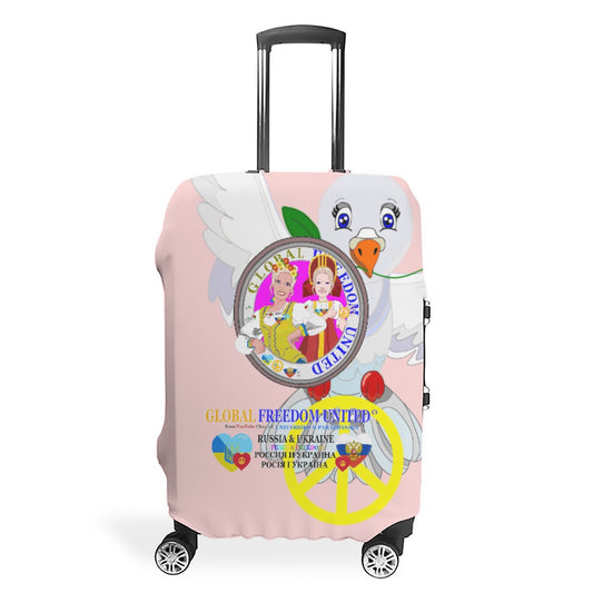 Luggage Cover Global Freedom United Women Russia & Ukraina Old Peace Pink