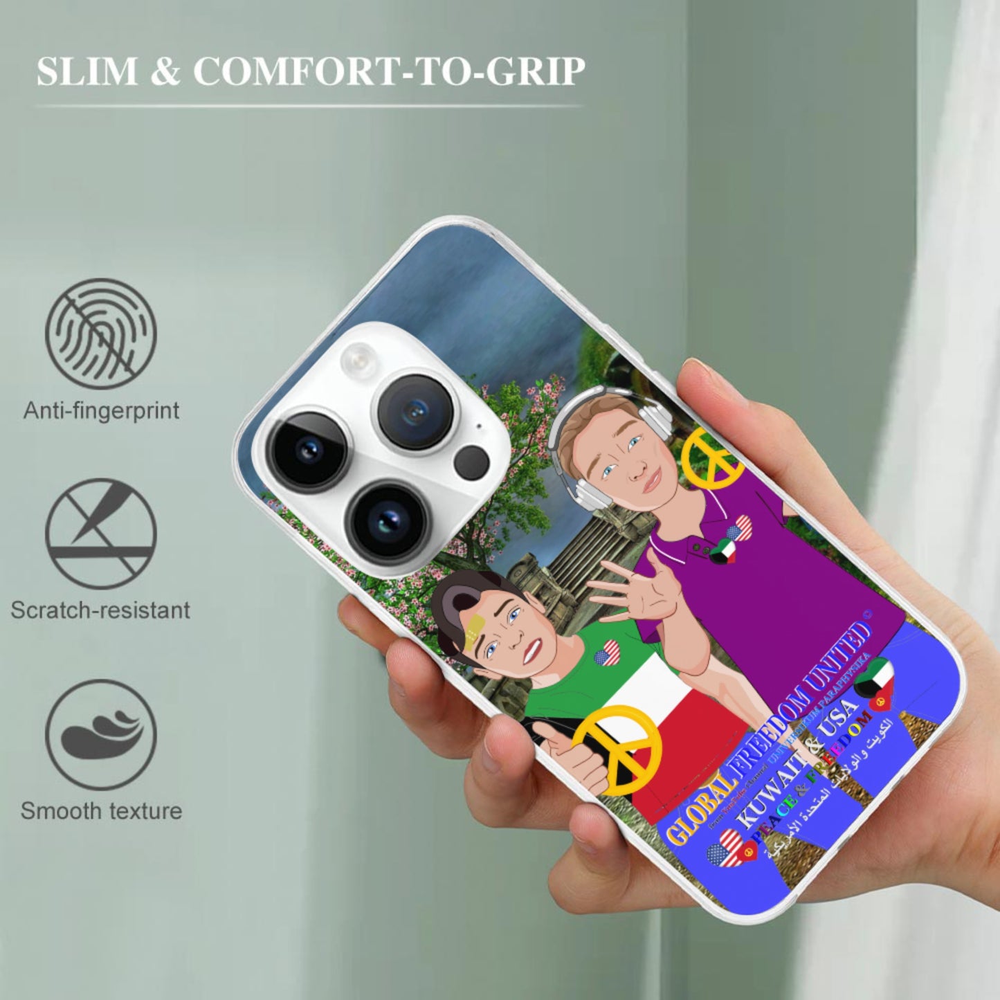 Mobile Phone Case GLOBAL FREEDOM UNITED© Men Kuwait & USA