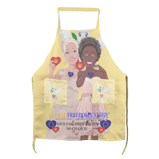 Apron GLOBAL FREEDOM UNITED© Women Anti Fascism & Racism EU Yellow
