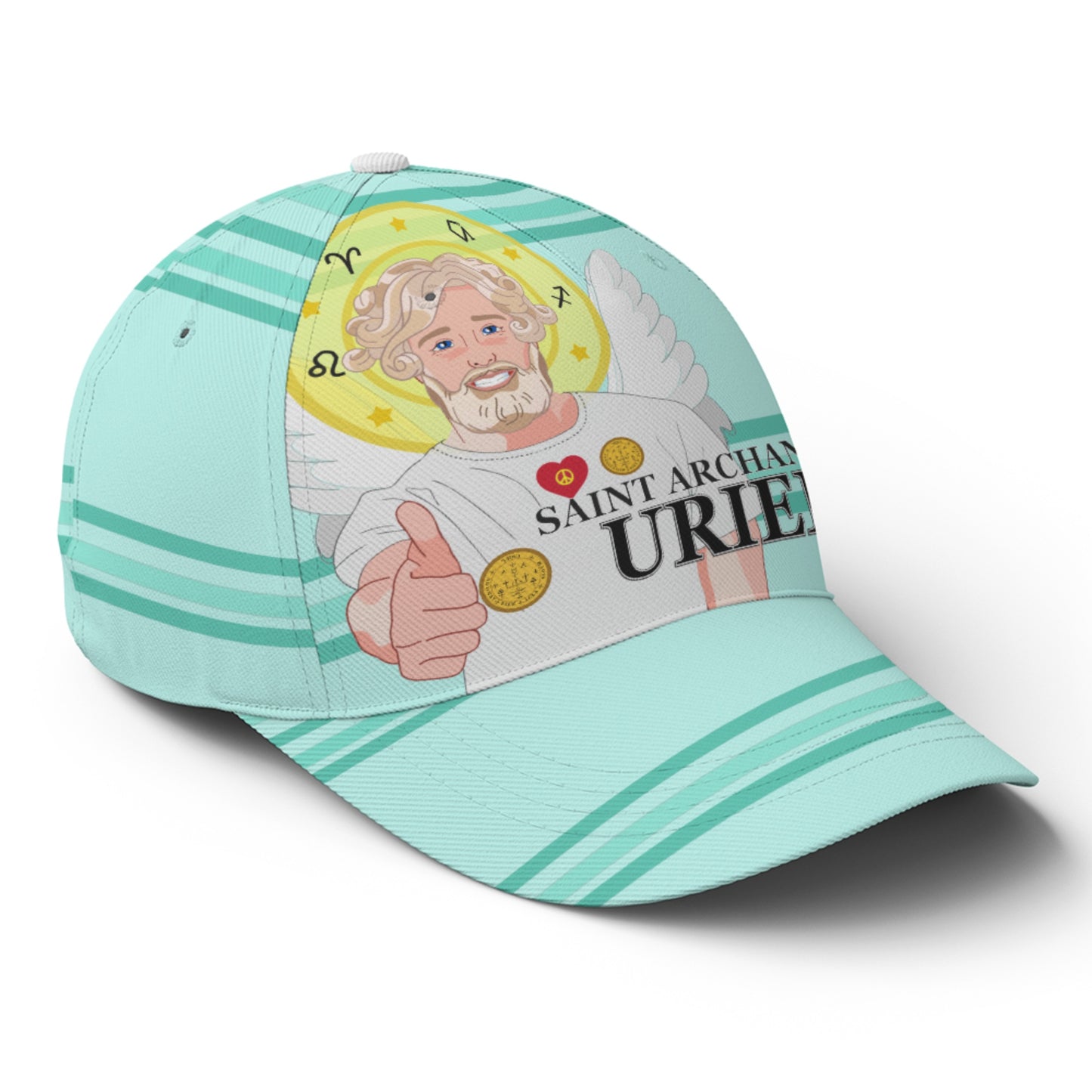 Baseball Cap GLOBAL FREEDOM UNITED© Archangel Uriel Light Green