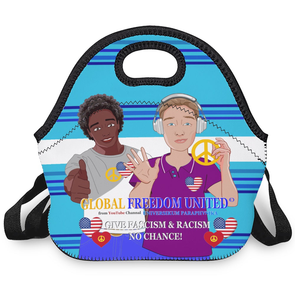 Meal Bag With Strap GLOBAL FREEDOM UNITED© Men Anti Fascism & Racism USA 1