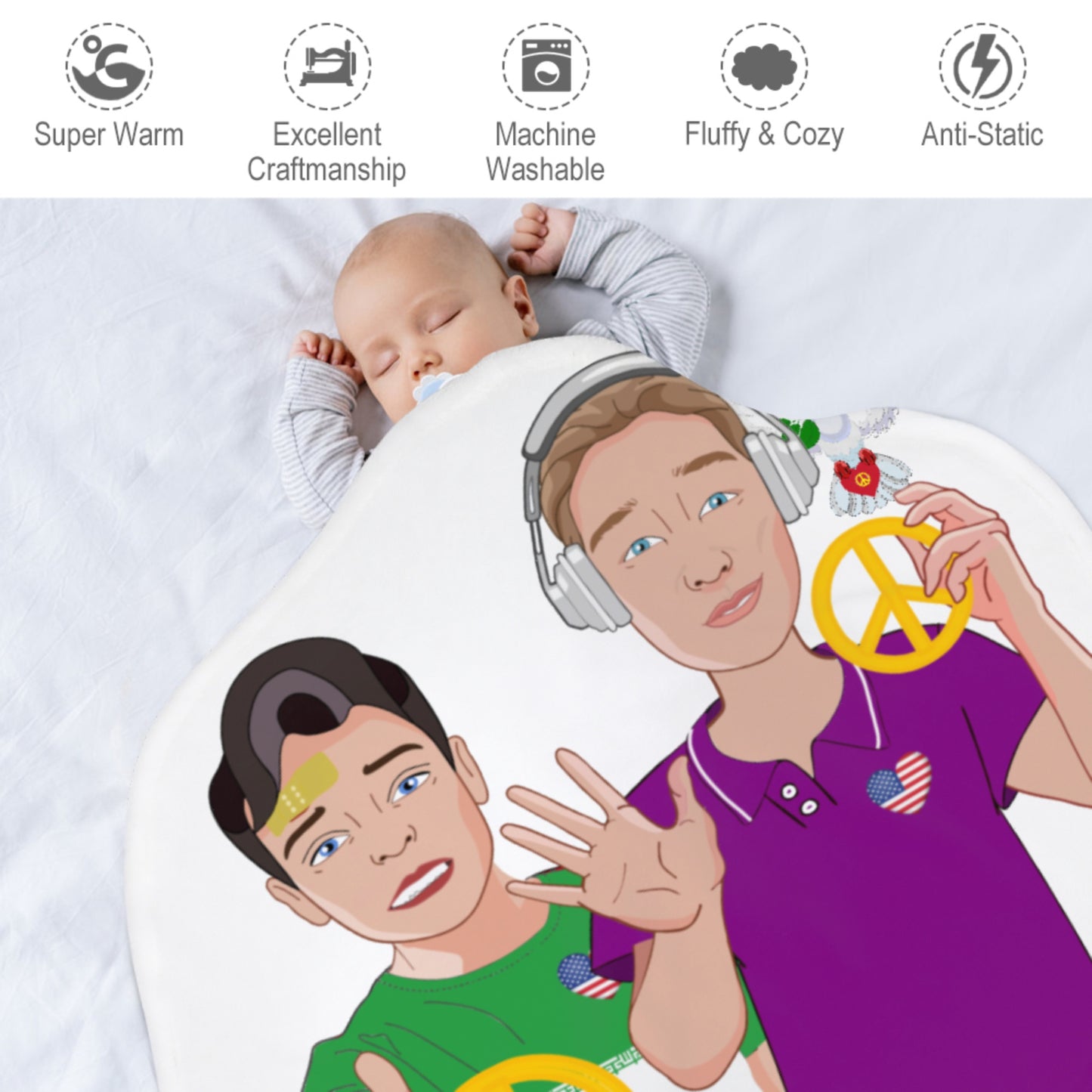 Blankets For Kits Global Freedom United Boys Iran & Usa Old Peace