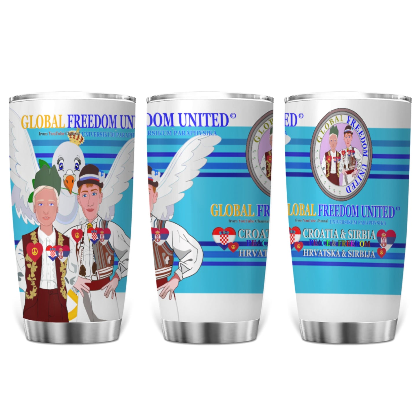 Tumbler Global Freedom United Men Croatia & Serbia Blue