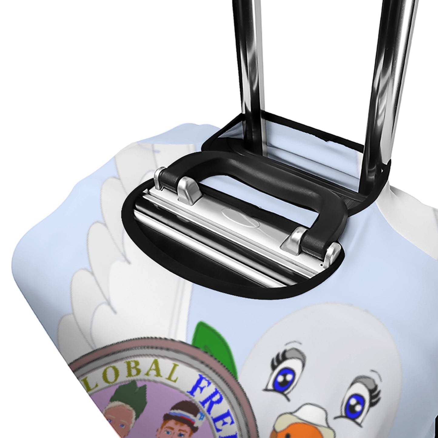 Lugguage Cover Global Freedom United Men Croatia & Serbia Old Peace Light Blue