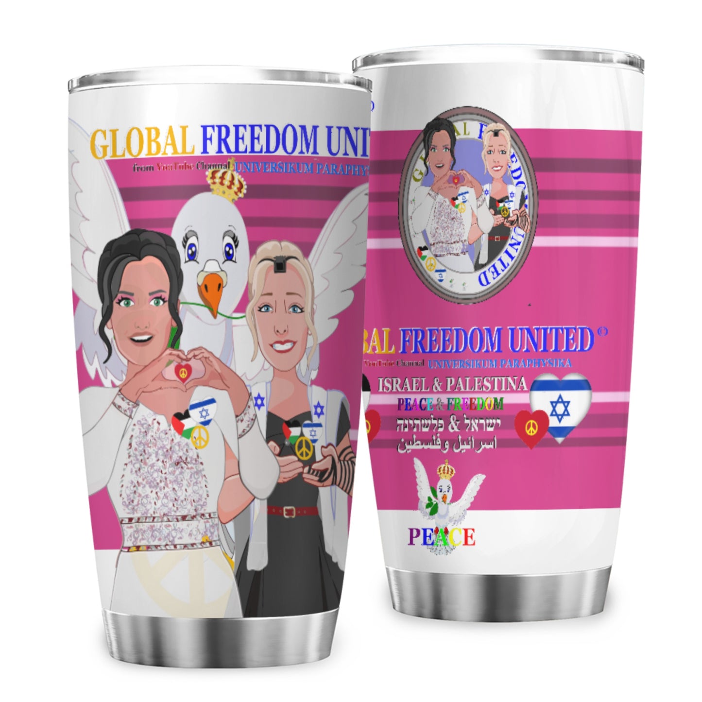 Tumbler Global Freedom United Women Palestina & Israel Pink