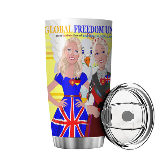 Tumbler Global Freedom United Women England & Germany Old Peace Yellow
