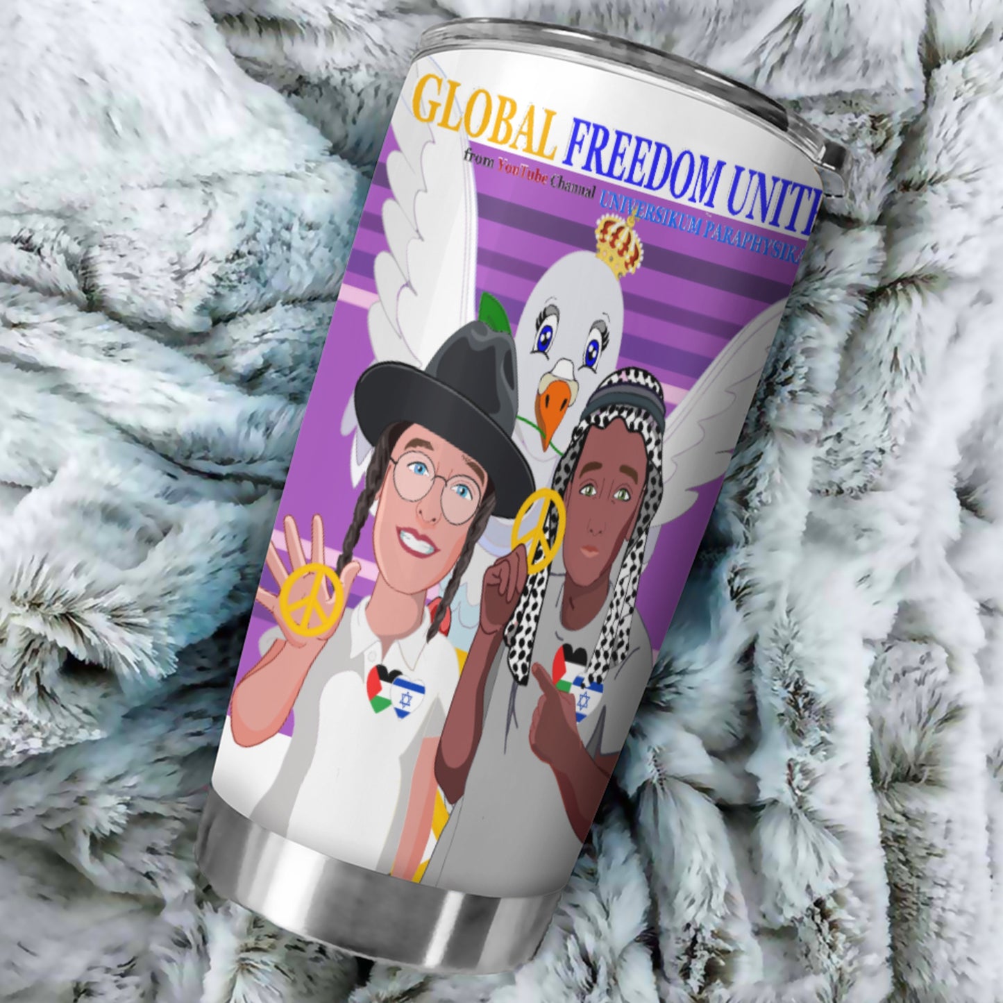 Tumbler Global Freedom United Men Palestina & Israel Lilac
