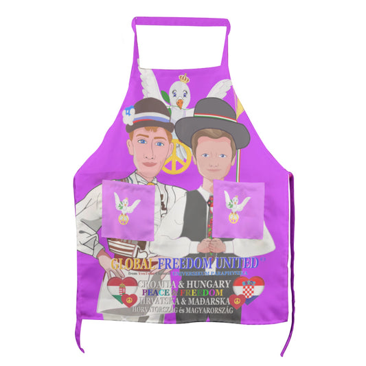 Apron GLOBAL FREEDOM UNITED© Men Croatia & Hungary Lilac