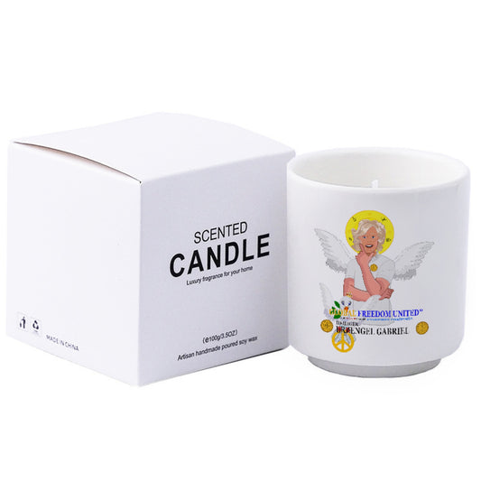 Ceramic Aromatherapy Candle Global Freedom United Archangel Gabriel