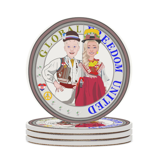 Ceramic Coasters Global Freedom United Couple Edition Croatia