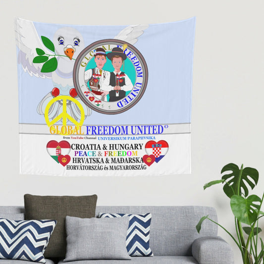 Tapestry GLOBAL FREEDOM UNITED© Men Croatia & Hungary Light Blue