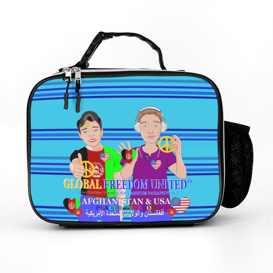 Leather Meal Back GLOBAL FREEDOM UNITED© Men AFGHANISTAN & USA    Blue