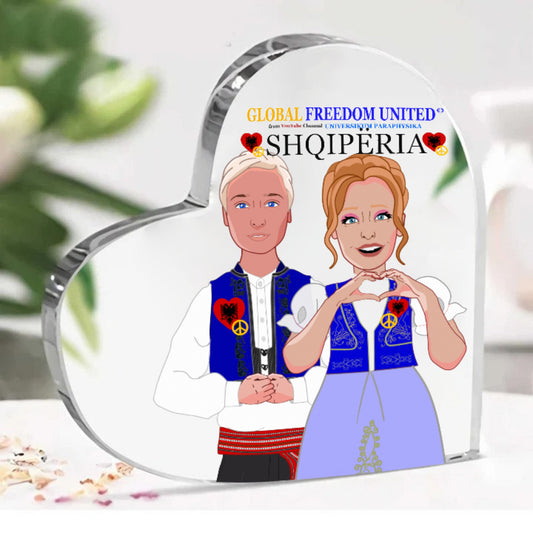 Acrylic Plaque GLOBAL FREEDOM UNITED© Couple Edition Albania